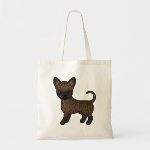 Tote Bag Chihuahua à poil lisse bringé, chien de dessin ani