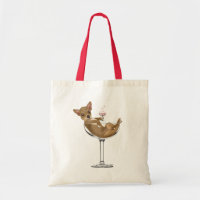 Chihuahua en verre de cocktail