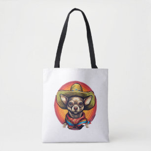 Tote Bag Chihuahua Mexique Cinco de Mayo Funny Chien