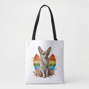 Tote Bag Chihuahua mignon chien de belles fleurs fille