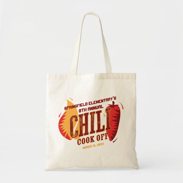 Tote Bag Chili Cuisinière| Concours de cuisine barbecue (Devant)