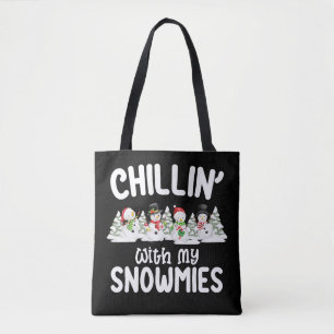 Tote Bag Chillat avec mes neiges Snowman Noël