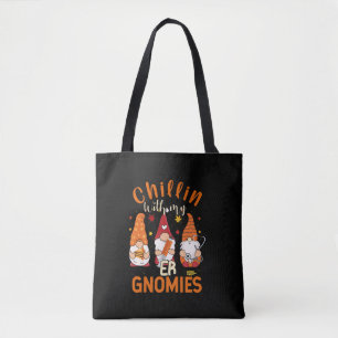 Tote Bag Chillin Avec Mes Gnomies ER Infirmière Gnome Thank