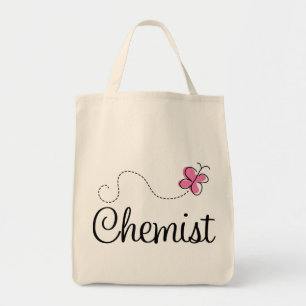 Tote Bag Chimiste rose mignon de papillon