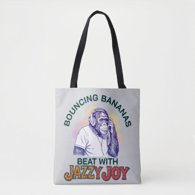 Tote Bag chimpanzé-un bon auditeur (Devant)