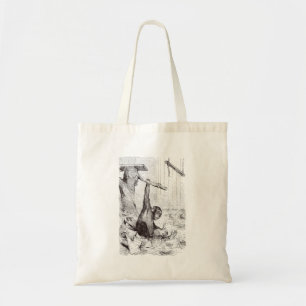 Tote Bag Chimpanzé vintage de lapin de singe de lapin de
