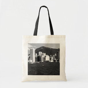 Tote Bag Chine vintage Baie de Hong Kong Vue des gratte-cie