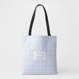 Tote Bag Chinoiserie Chic Bleu Et Blanc Bridesmaid Cadeau