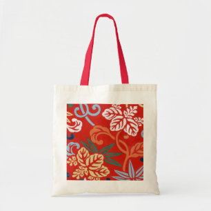 Tote Bag Chinoiserie Rouge Floral Hawaïen Kimono Japonais