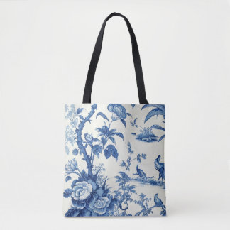 Tote Bag Chinoiseries bleues et blanches