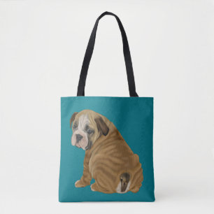 Tote Bag Chiot bouledogue anglais vilain