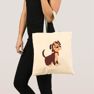 Tote Bag Chiot Brun Assis Chien Doux Heureux