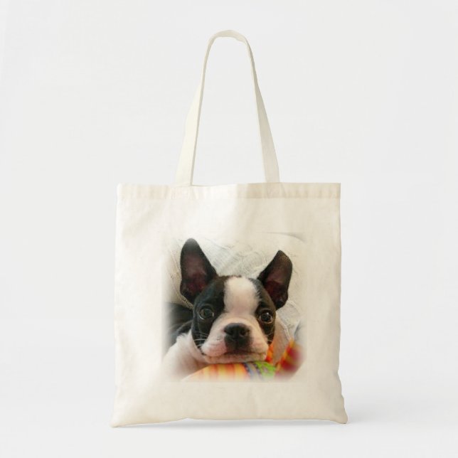 Tote Bag Chiot de Boston Terrier (Devant)