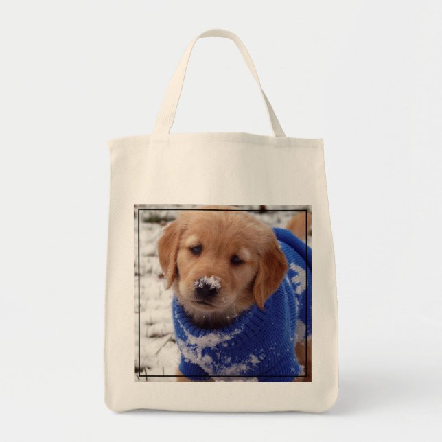 Tote Bag Chiot de golden retriever (Devant)