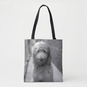 Tote Bag Chiot De Goldendoodle En Jardin
