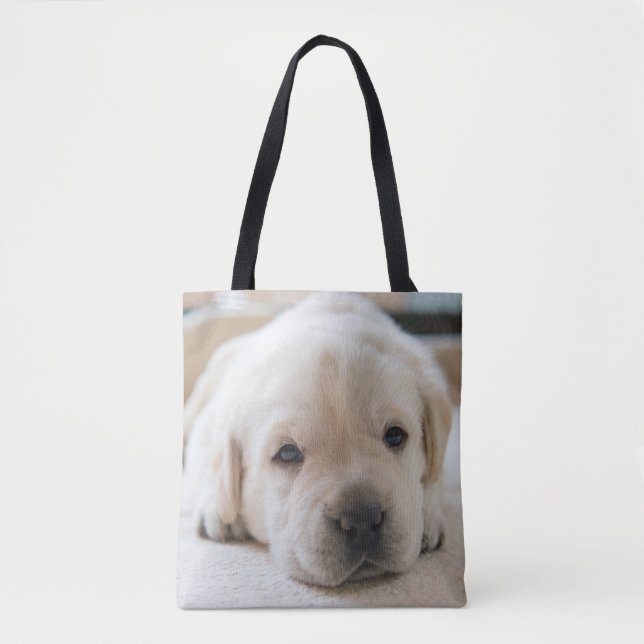 Tote Bag Chiot doré du Labrador (Devant)