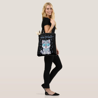 Tote Bag Chiot élégant et chic Husky avec lunettes de solei