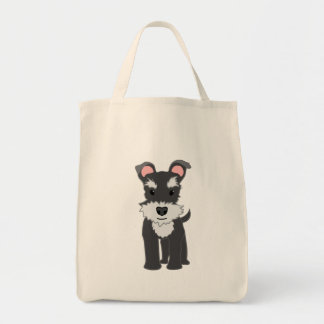 Tote Bag Chiot gris mignon de schnauzer