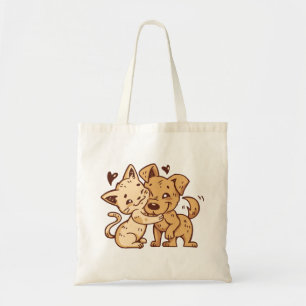 Tote Bag Chiot Mignon Chaton D'amour Dessin Animé Chat Kitt