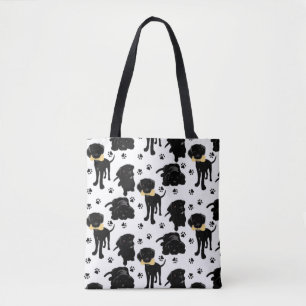 Tote Bag Chiots de récupération Black Labrador