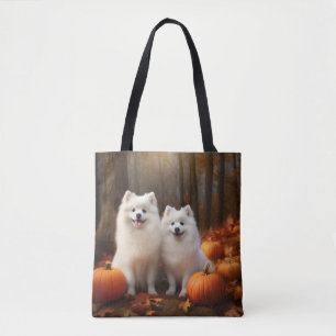 Tote Bag Chiots Esquimaux Américains Délice d'Automne Citro