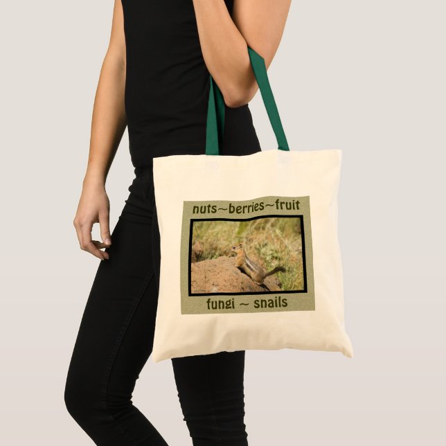 Tote Bag Chipmunk En Regard Sur Un Rocher (Devant (produit))