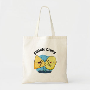 Tote Bag Chips de pêche Funny Food Pun