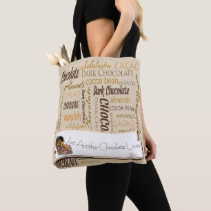 Tote Bag Chocolat, amandes et chocolat noir Text Design