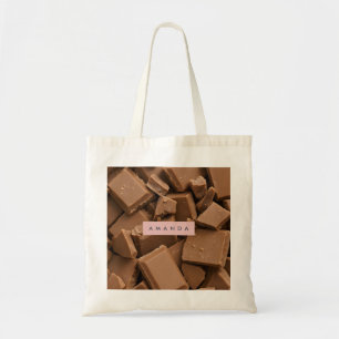 Tote Bag Chocolat au Lait Crémeux Personnalisé par Morceaux
