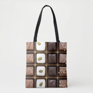 Tote Bag Chocolat de luxe fait main dans une boîte