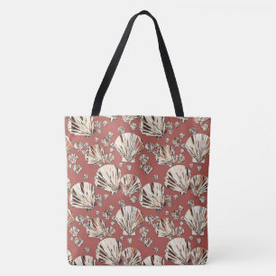 Tote Bag Chocolat et des coquilles de mer bronze, arrière -