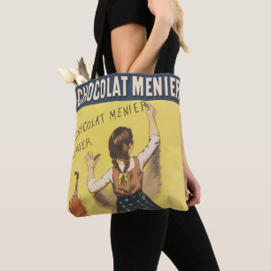 Tote Bag Chocolat Menier Jeune Fille Française Vintage 1892