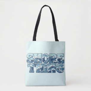 Tote Bag Chose de la Côte Graphiques Rétro de Vagues de l