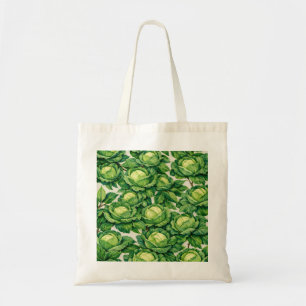 Tote Bag Chou vert aquarelle botanique légume
