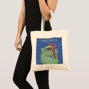 Tote Bag Chouette adorable avec chapeau de Santa