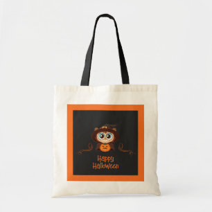 Tote Bag Chouette/Automne/Automne/Halloween/citrouille