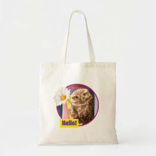 Tote Bag Chouette avec fleurs dans la boîte aux lettres
