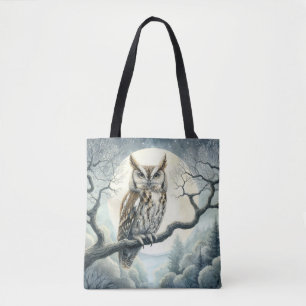 Tote Bag Chouette de crayon d'aquarelle