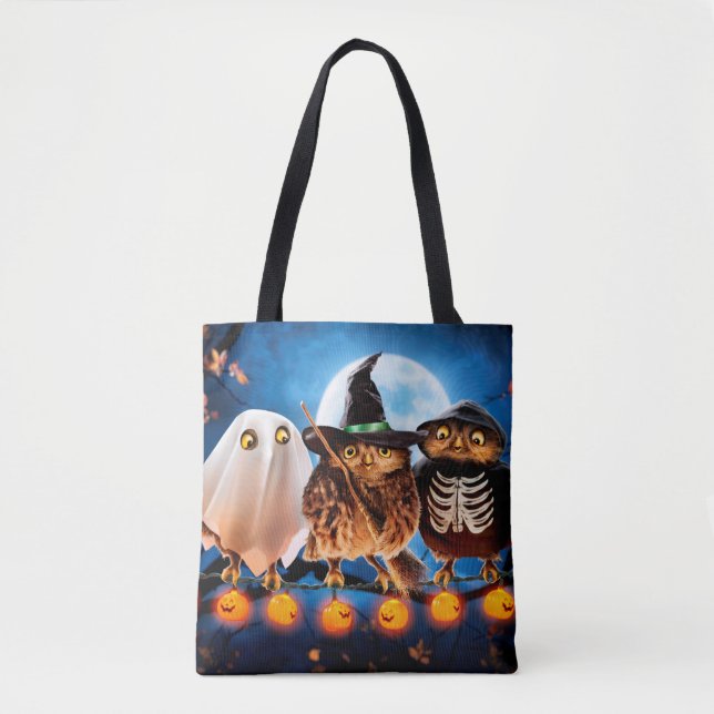 Tote Bag Chouette d'Halloween (Devant)
