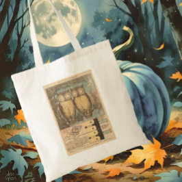 Tote Bag Chouette vintage embarcation automnale