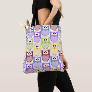 Tote Bag Chouettes mignonnes, Chouette Motif, Chouettes pou