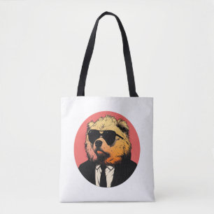 Tote Bag Chow Chow Dog Businessman
