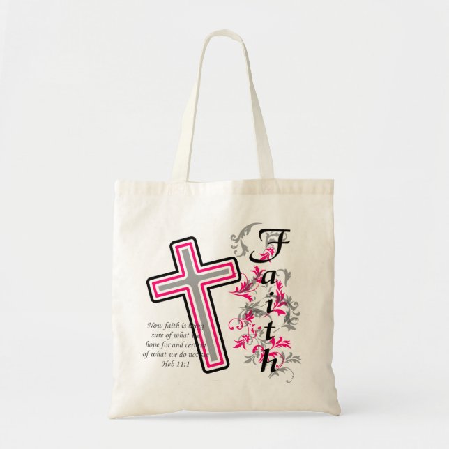 Tote Bag Chrétien croisé de foi (Devant)