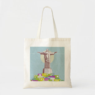 Tote Bag Christ le Rédempteur affiche de voyage Favela