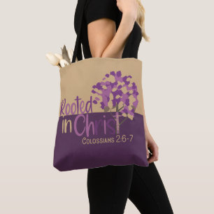 Tote Bag Christian Enraciné Dans Le Christ Colossiens 2:7 