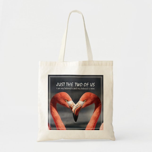 Tote Bag Christian Flamant rose Valentine JUSTE LES DEUX D' (Devant)