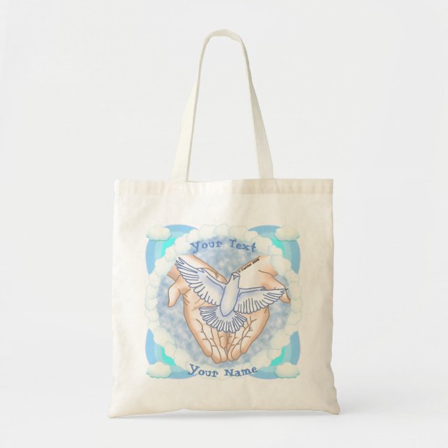 Tote Bag Christian Hands Dove (Devant)