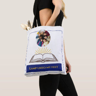 Tote Bag Christian Open Bible Rays Word of God