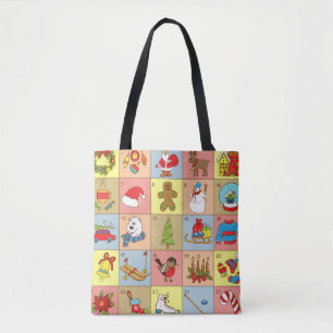 Tote Bag Christmas Advent : Collection d'éléments Doodle