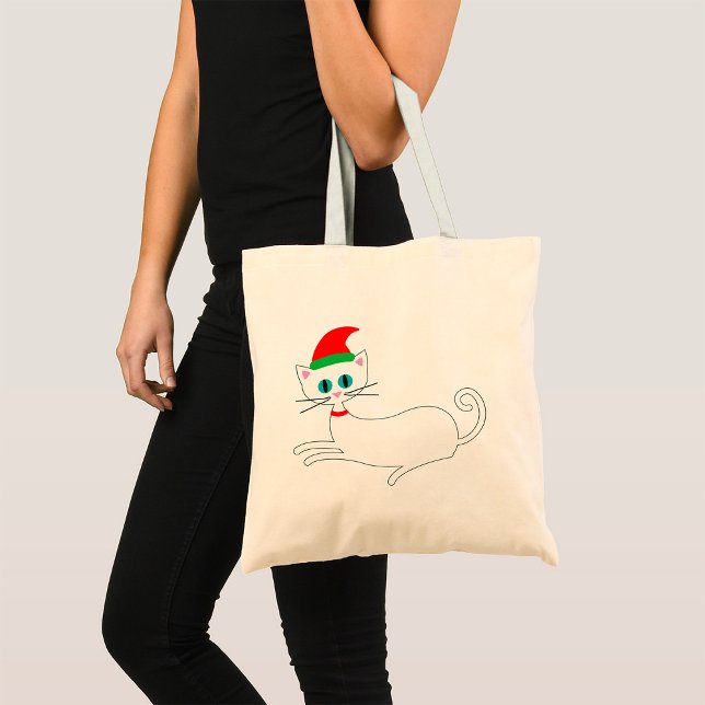 Tote Bag Christmas Cat (Créateur téléchargé)